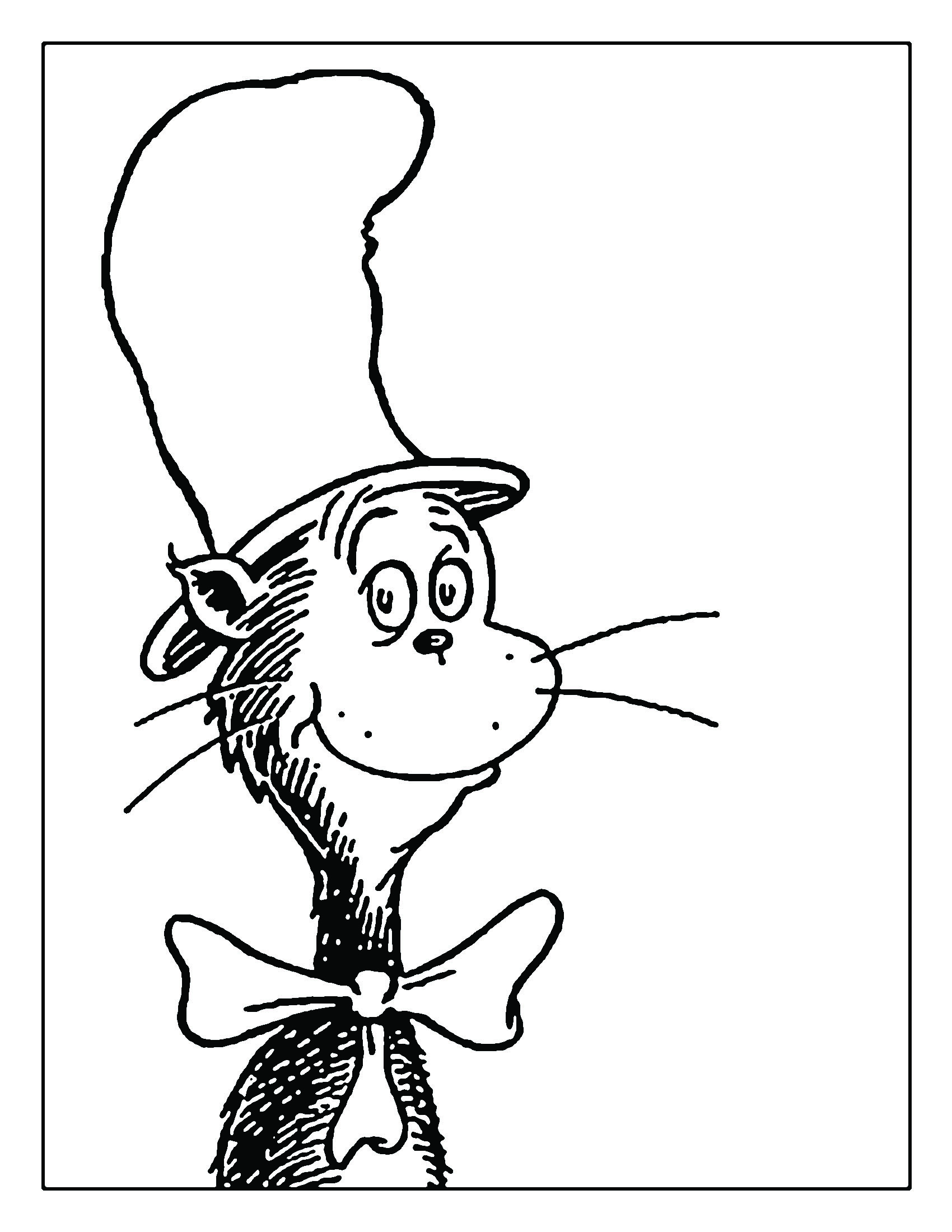 Free Cat In The Hat Images Black And White, Download Free Cat In For Blank Cat In The Hat Template