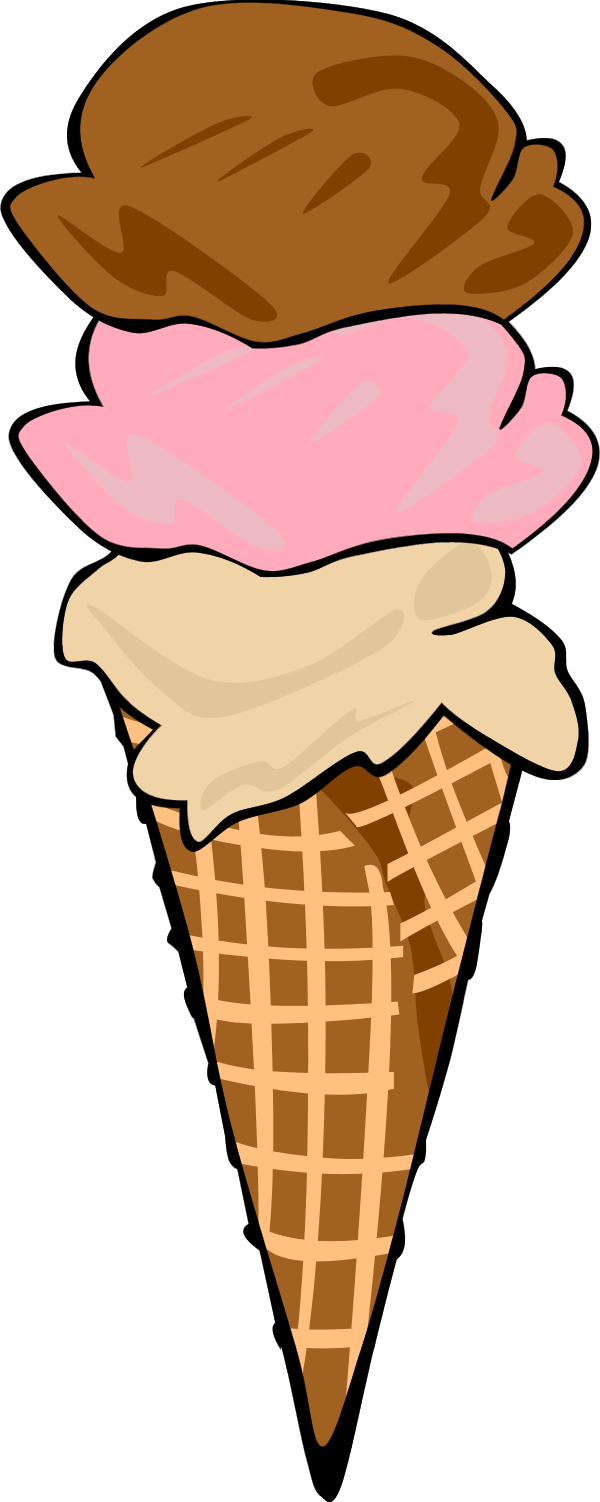 Ice Cream Cone Vanilla - vector Clip Art