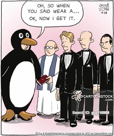 Penguin Suit Cartoons and Comics - funny pictures from CartoonStock