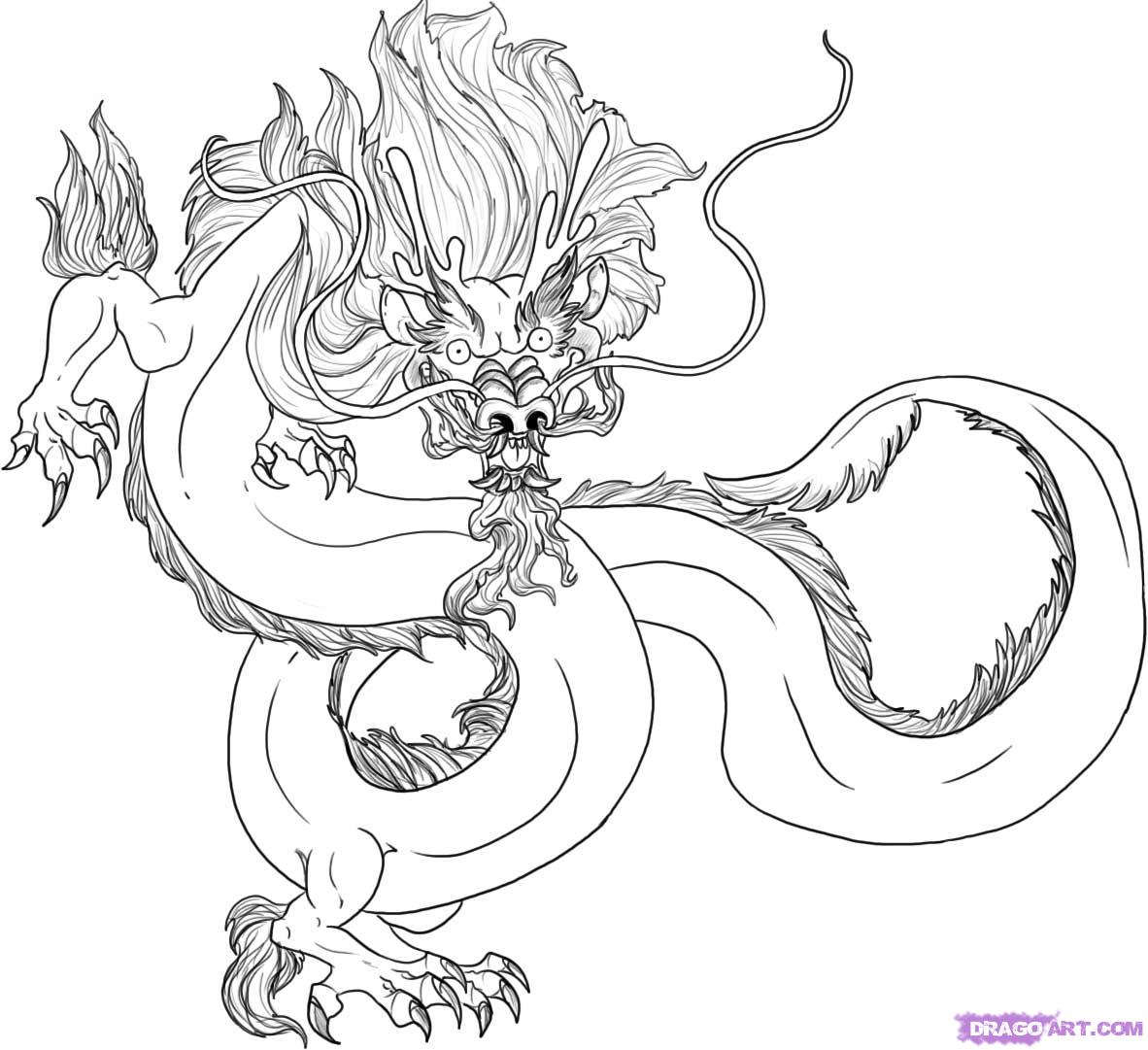 How to Draw a Traditional Chinese Dragon, Step by Step, Dragons 