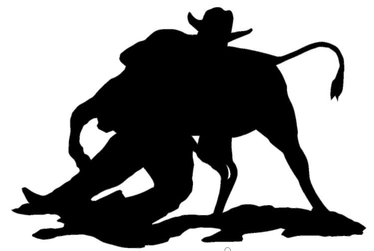 Steer Wrestling Silhouette Clipart - Free Clip Art Images
