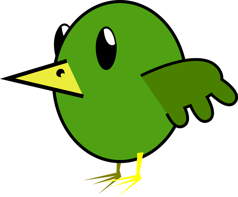 Free Stock Photos | Illustration of a green cartoon bird | # 15162 