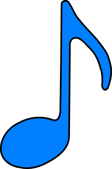 Eighth Note Blue clip art - vector clip art online, royalty free 