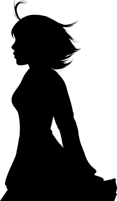 clip art girl silhouette - photo #27