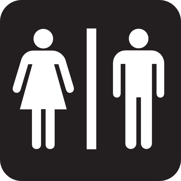 Men Women Bathroom 2 Clip Art at Clipart library - vector clip art 