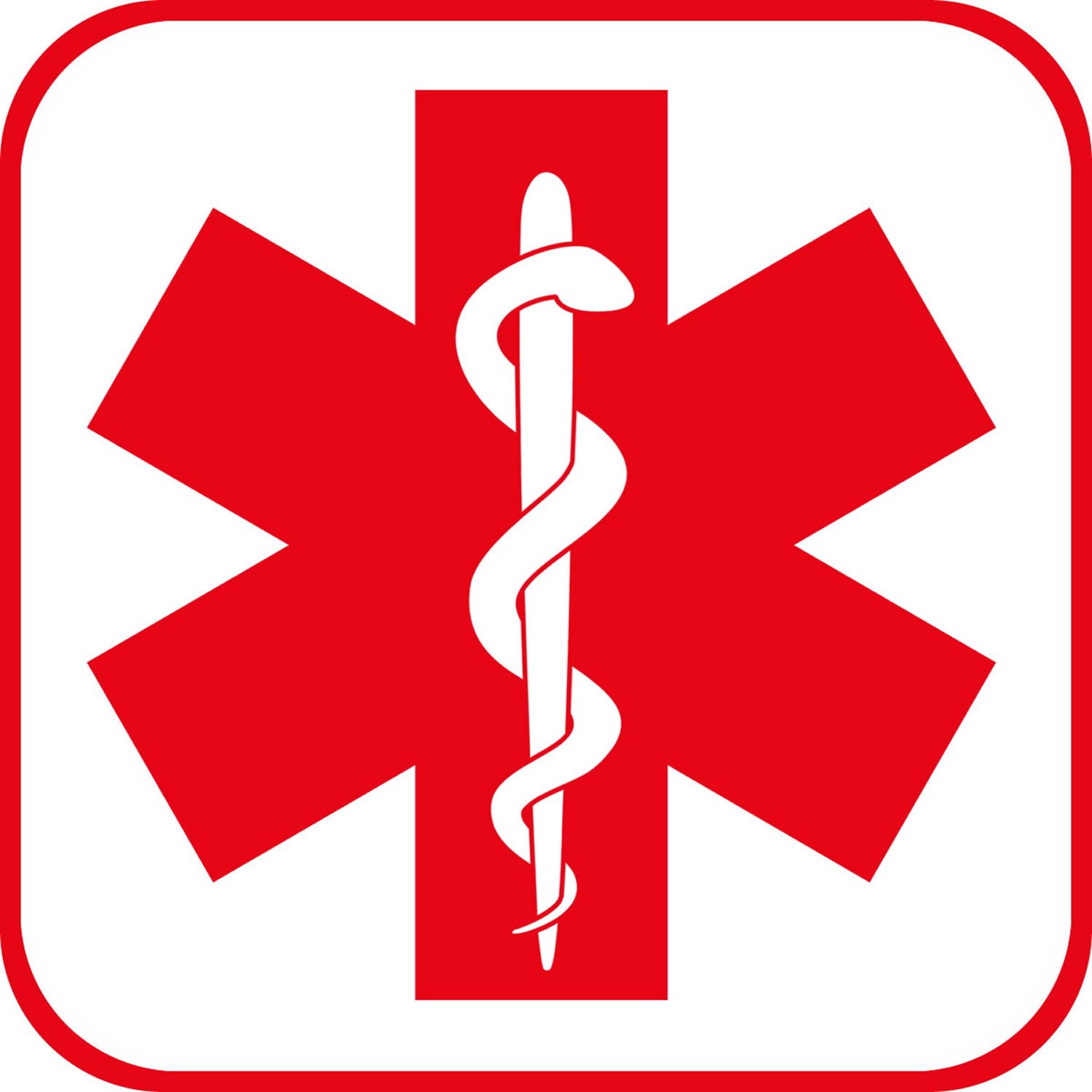 Creative Clam RED MEDICAL ALERT SYMBOL Fire and Rescue Heroes 
