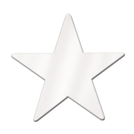 foil stars 12 party supplies - 12in white star co