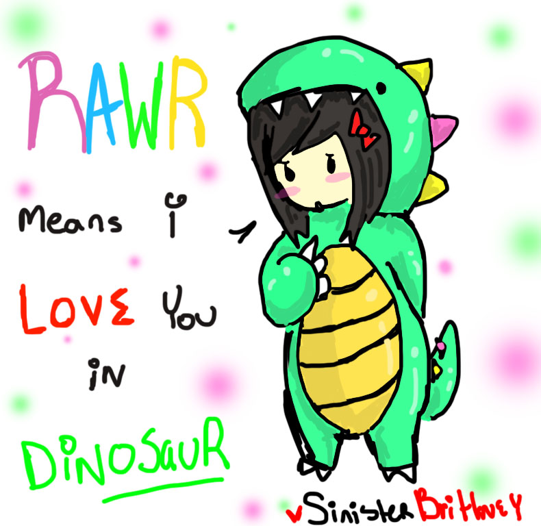 Rawr Means I Love You In Dinosaur Wallpaper 