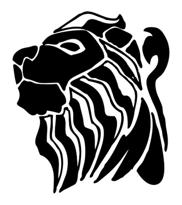 Leo Lion Head Tattoo Design Silhouette Stencil | Just Free Image 