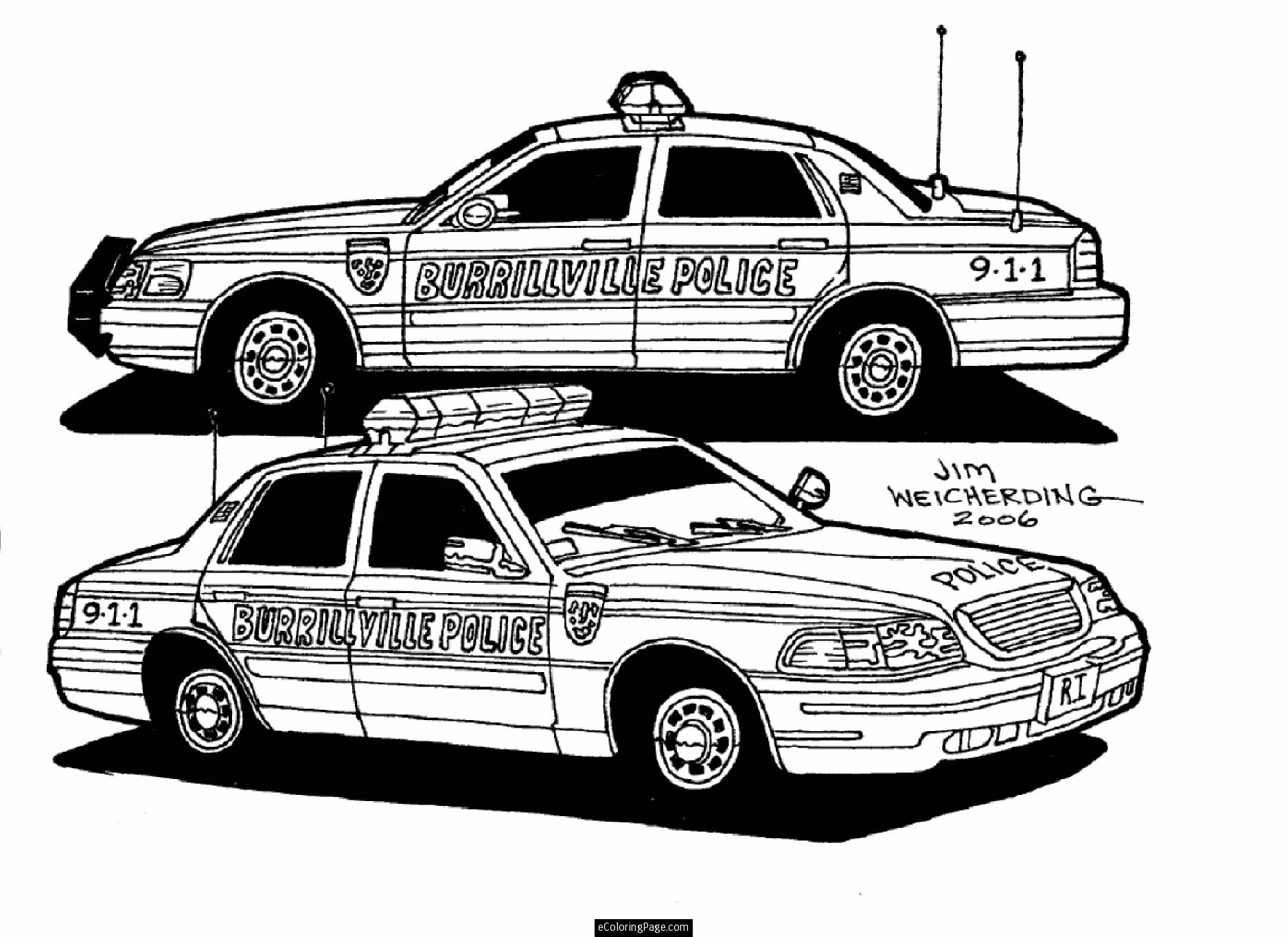 Police Cars Coloring Pages Police Cars Printable Coloring Page Clip