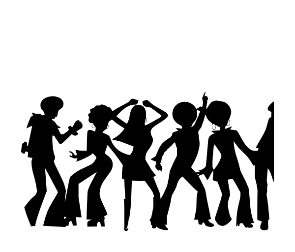 Silhouette Disco Dancers - Clipart library
