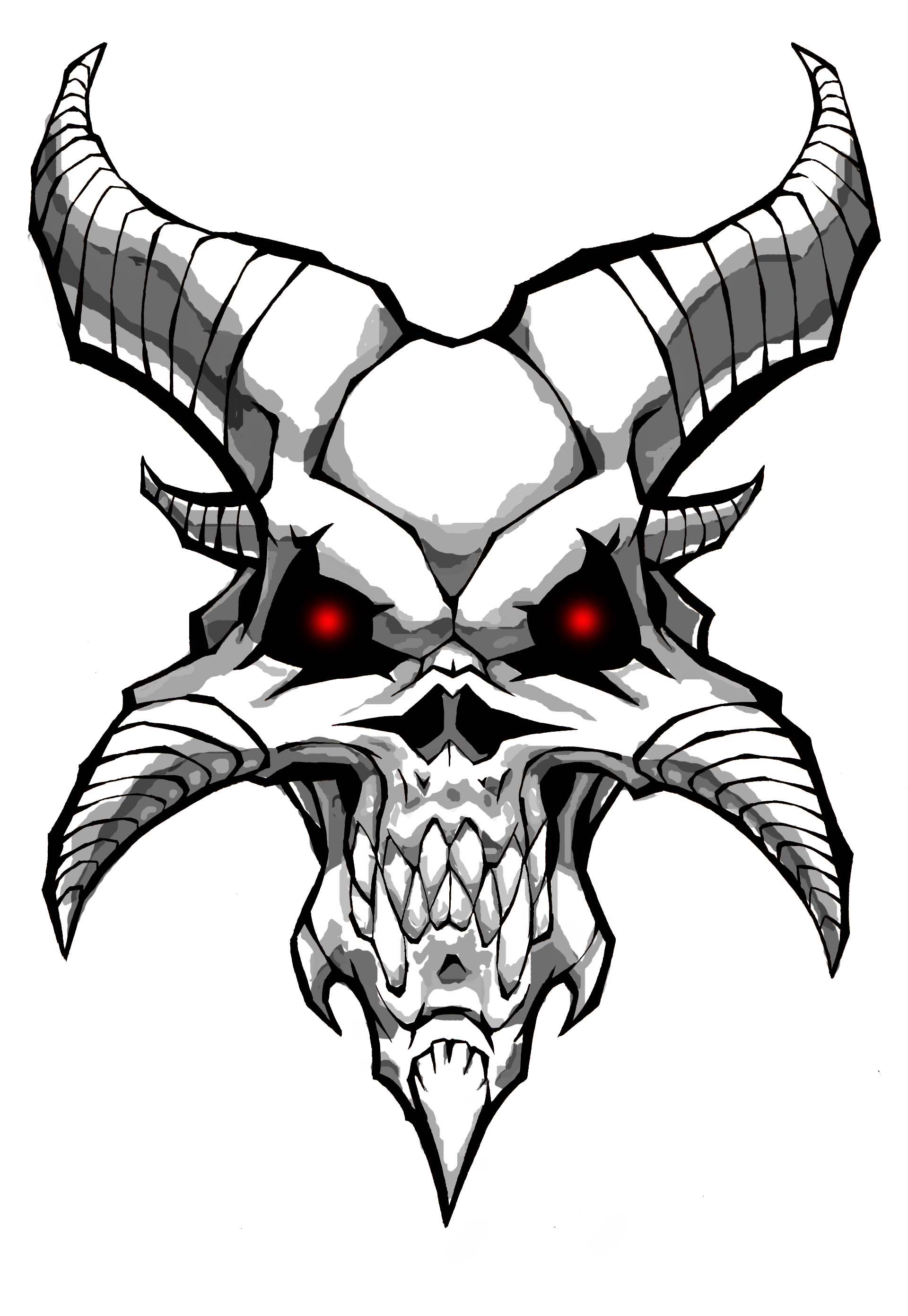 Demon Skull by DeathsProdigy on Clipart library