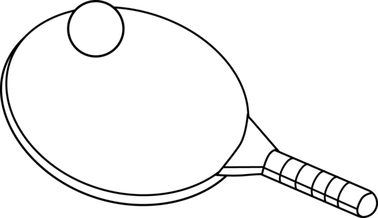 Ping Pong Coloring Page - Free Clip Art