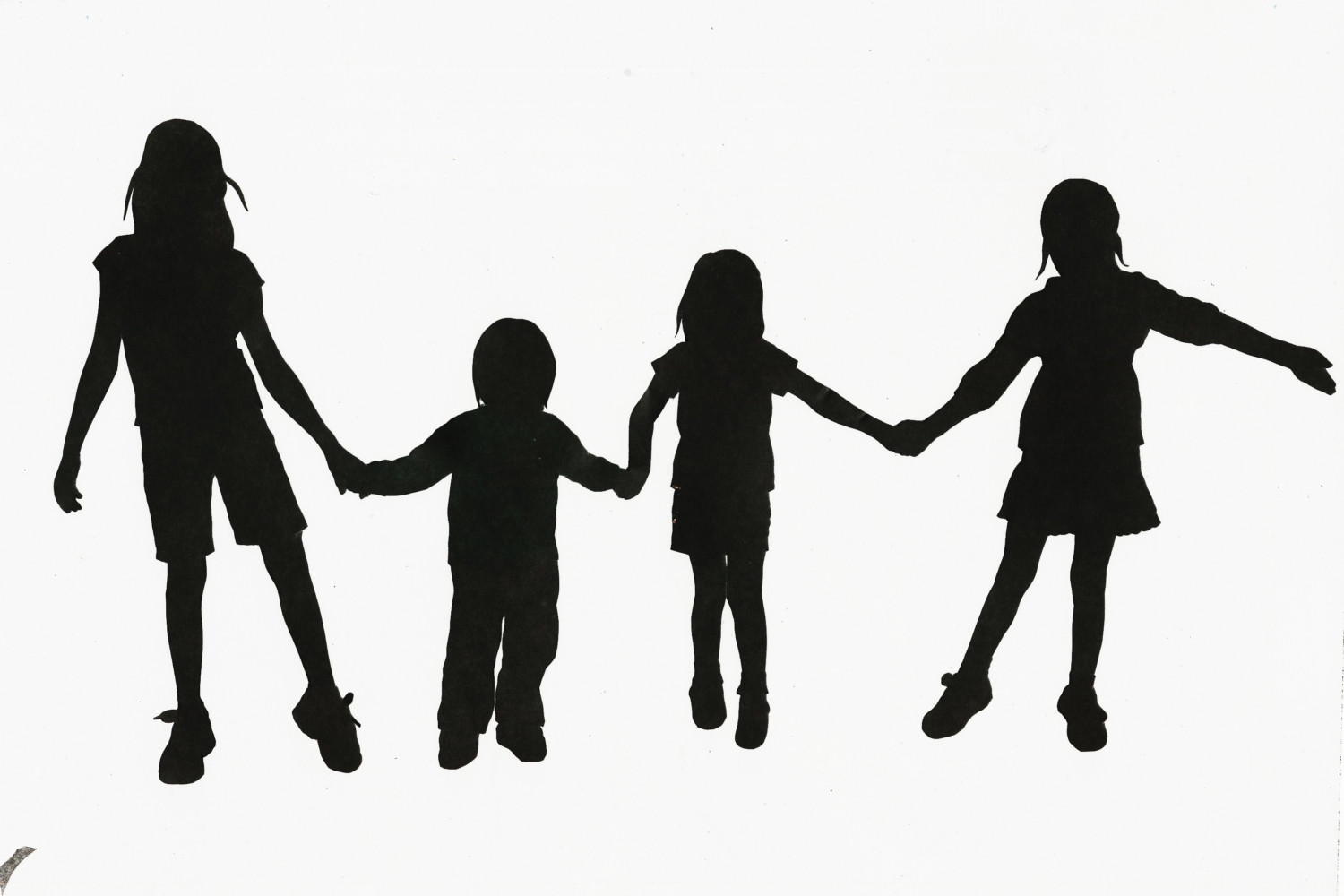 Kids Holding Hands Clipart Black And White | Clipart library - Free 