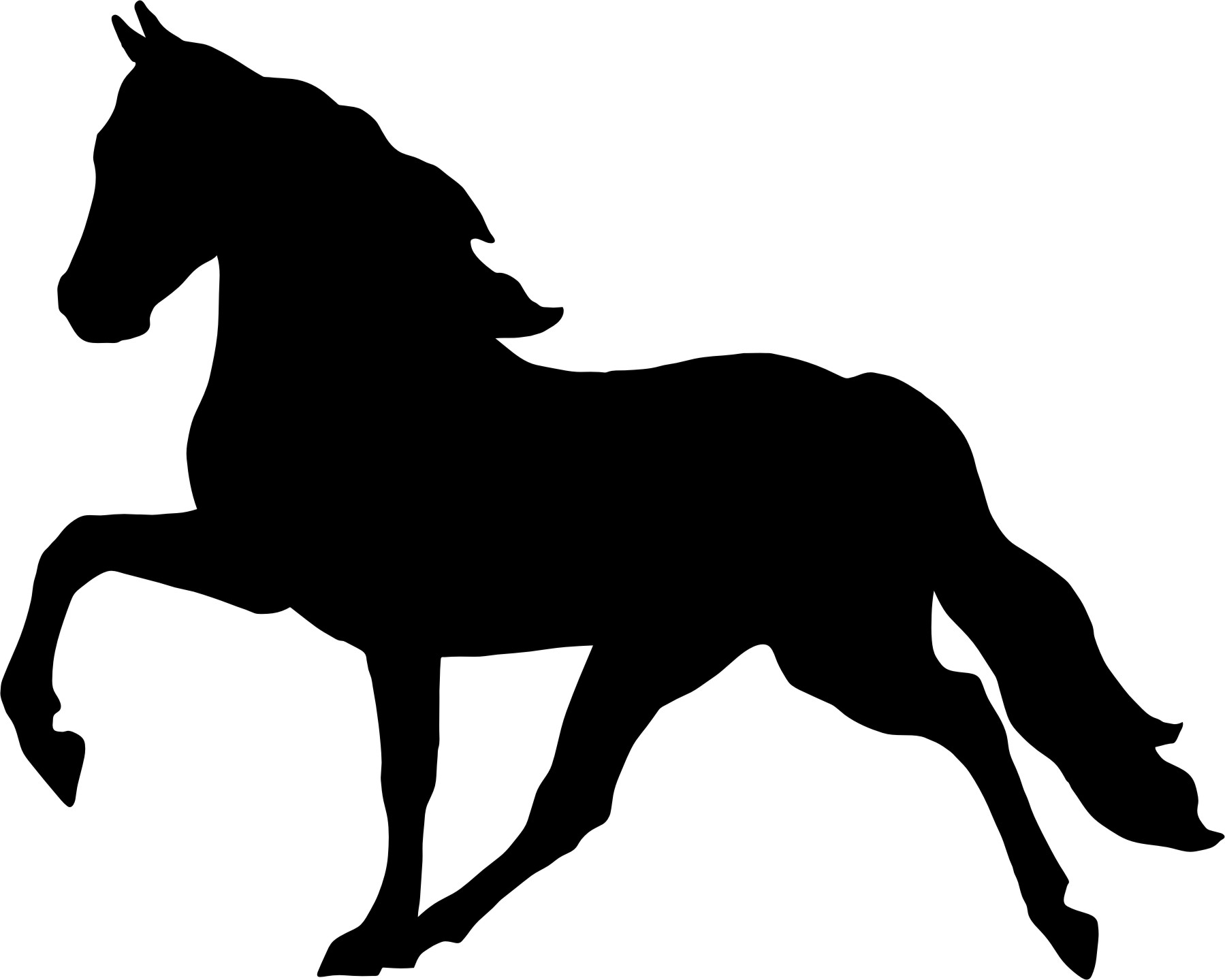 Horse Head Silhouette - Clipart library