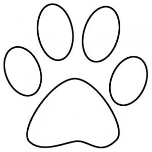 Draw a Paw Print, Step by Step, Pets, Animals, FREE Online Drawing 
