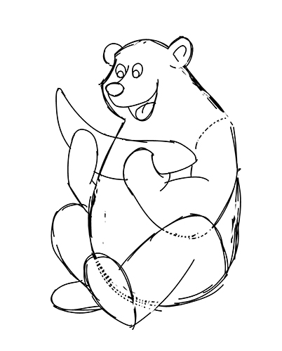 bear cartoon drawing - Clip Art Library