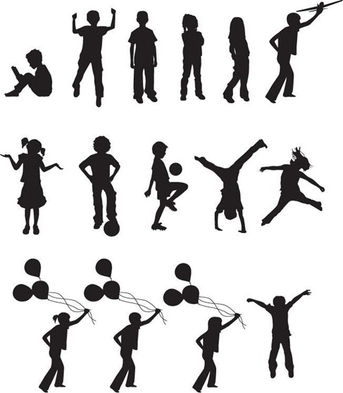 Free Vector Children Silhouettes | Free Vector Graphics | All Free 