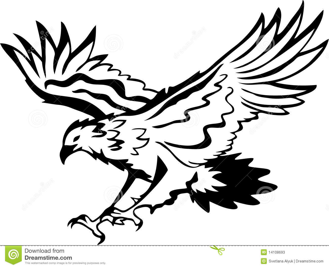 free eagle black and white clipart images