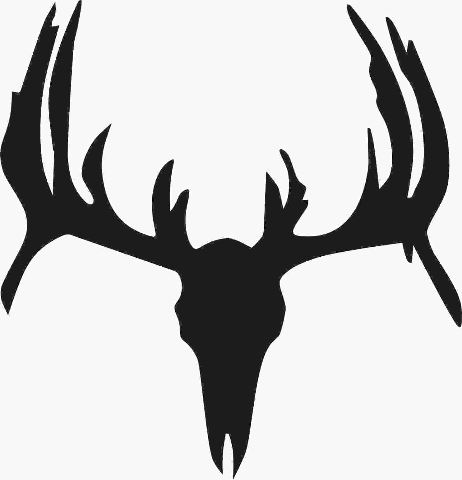 Stag Head Silhouette Vector - Clipart library