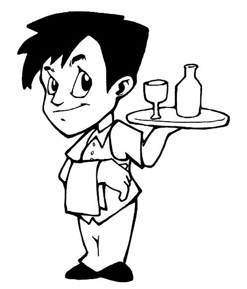 Picture Of Waiter - Clipart library