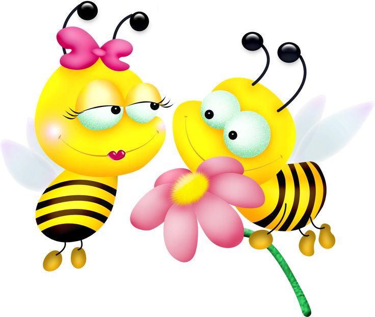 Yellow bumble bees boy and girl clip art | Clip Art Everyday for Card�
