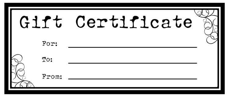 gift certificate template free printable