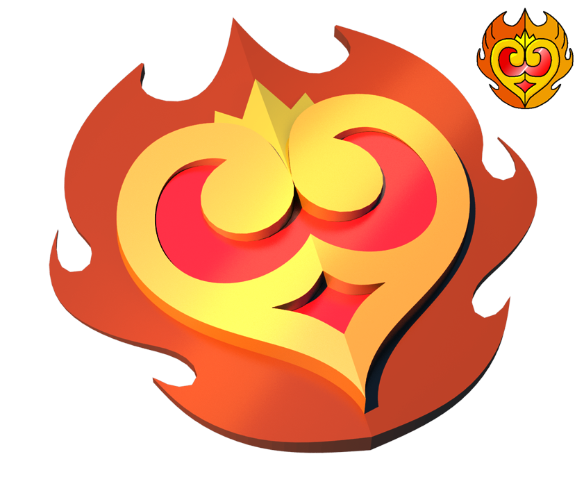 medalla llama del corazon (flaming heart badge) by portadorX on 