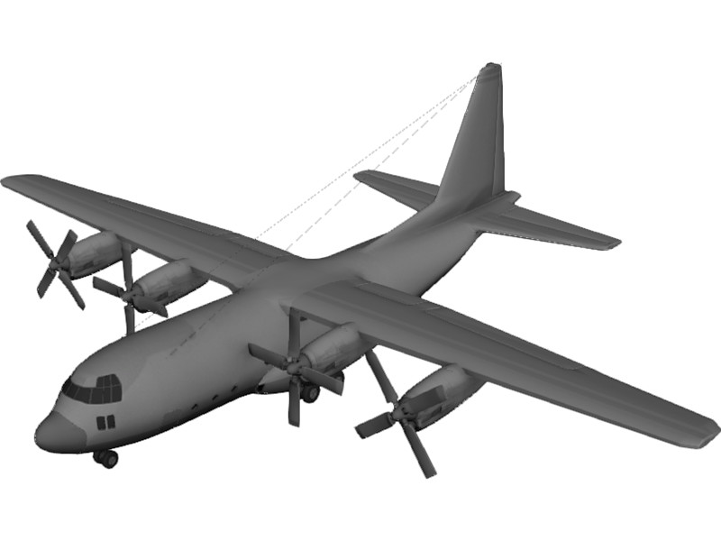 Lockheed C130 Cargo Plane 3D Model Download | 3D CAD Browser