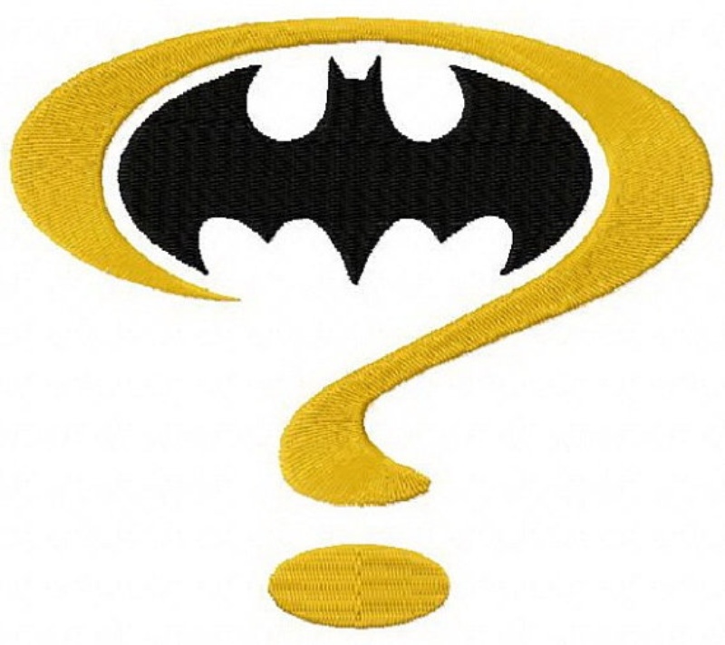 Batman Question Mark Machine Embroidery Design In 4 Sizes | Shoply