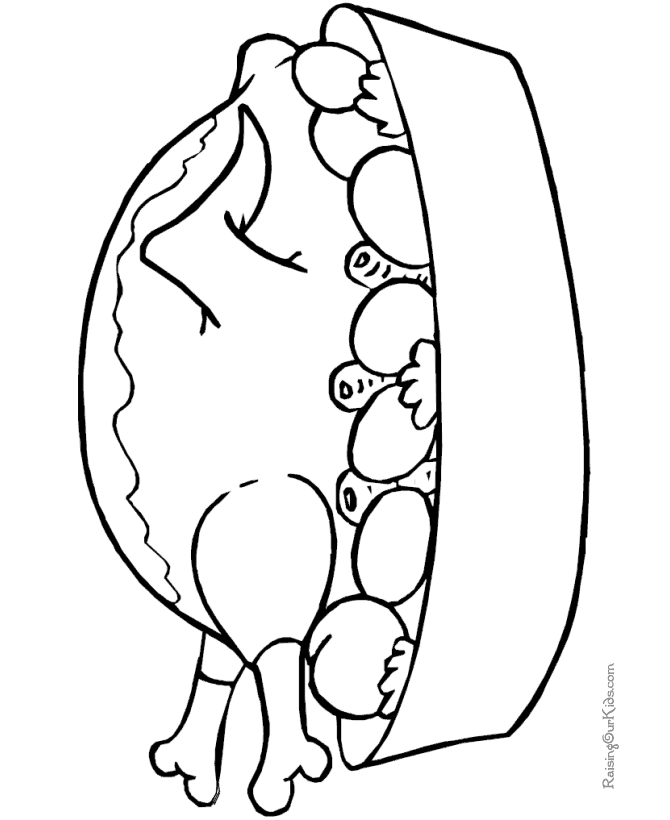 Printable Thanksgiving Dinner Coloring Pages - 005