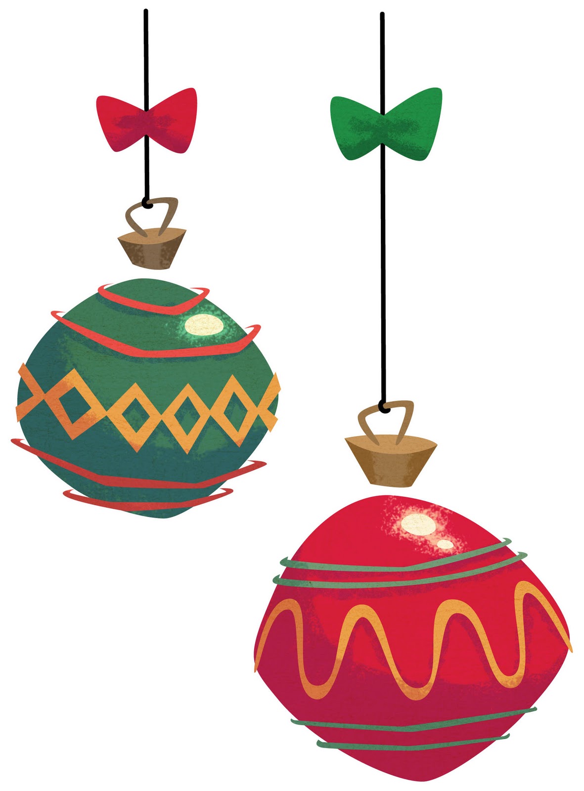 Christmas Ornaments Border Clip Art - Free Clip Art