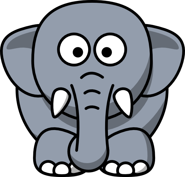 Cartoon Elephant clip art - vector clip art online, royalty free 