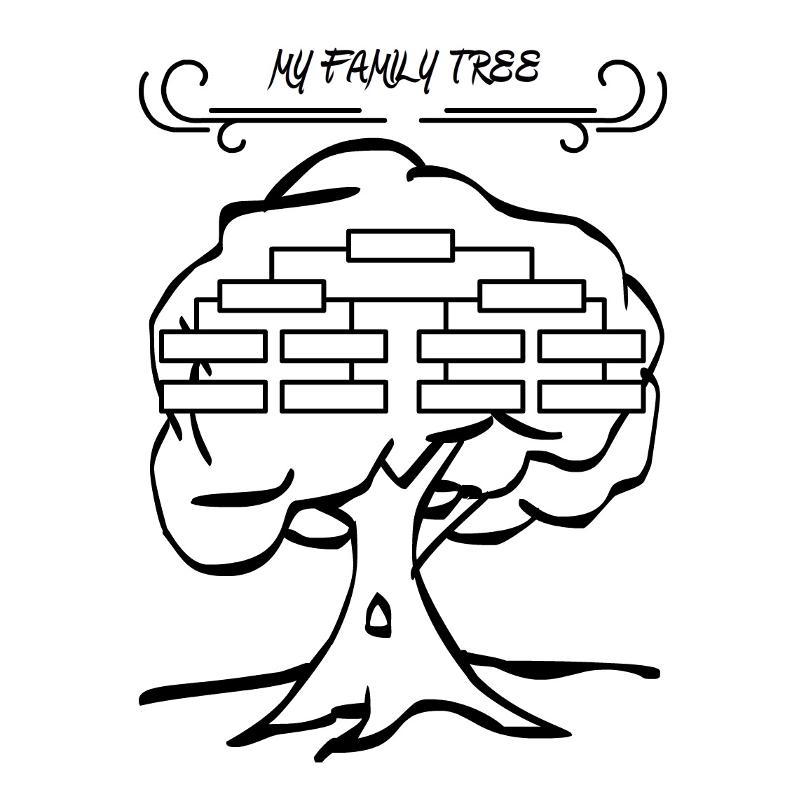 Free Family Tree Clipart Black And White, Download Free Family Tree
