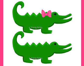 Popular items for alligator clip art 