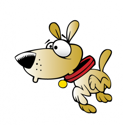 dog running cartoon - Clip Art Library
