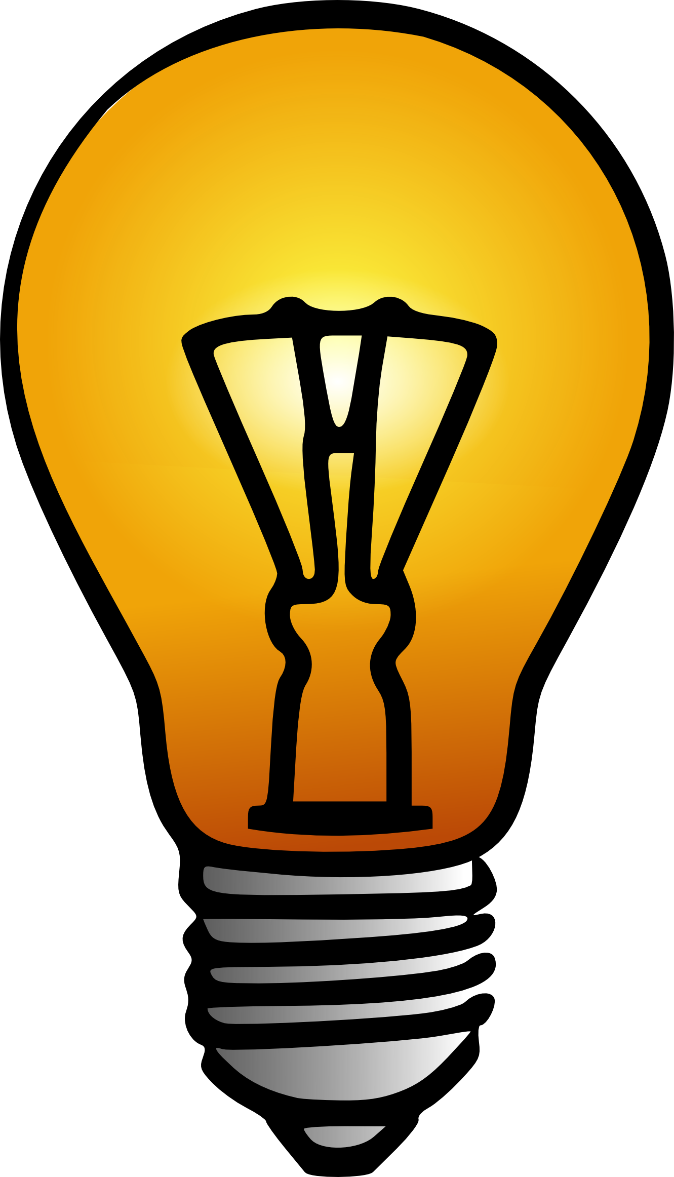 dancing light bulb ideas clipart