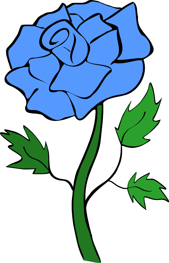 Blue Rose Clip Art - Noelle Nichols