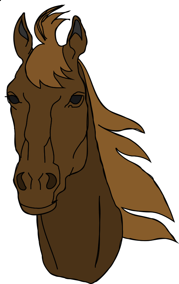 yelling horse face - vector Clip Art