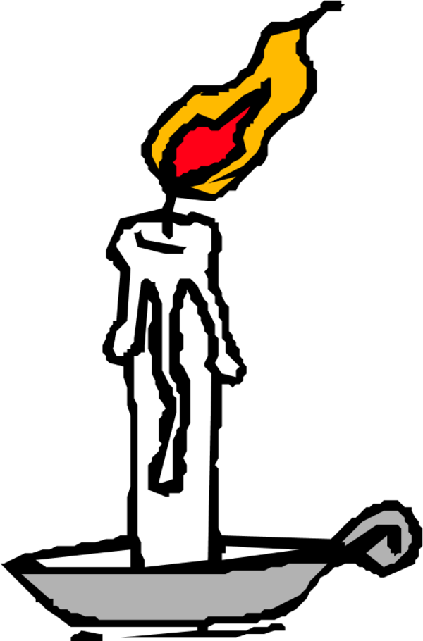 Burning candle - vector Clip Art