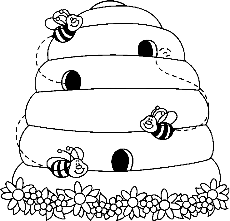 bee house clipart white