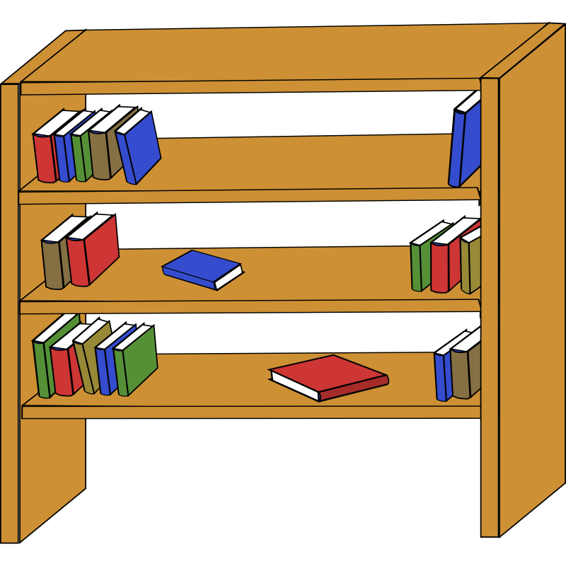 clip art bookcase