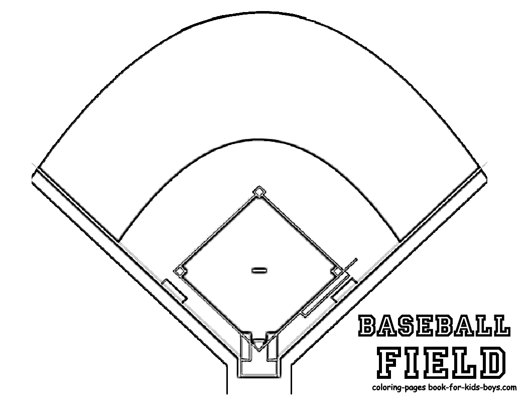 Black And White Baseball Field Clipart - Gallery