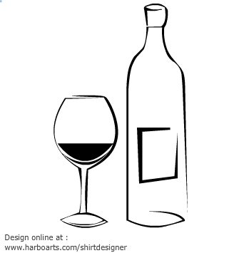 Wine glass and bottle ? Vector Graphic | Online Design Software 