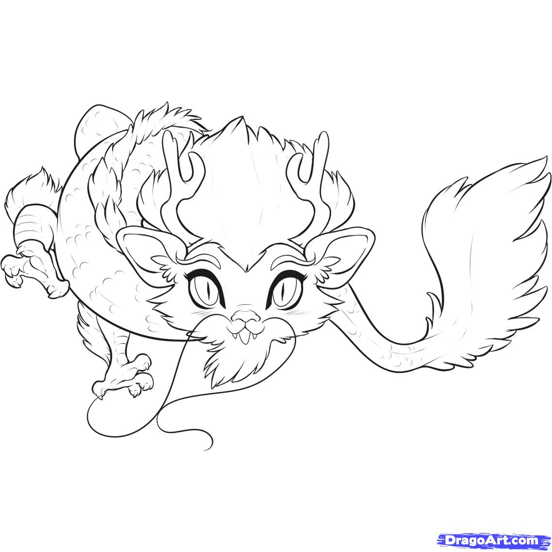 How to Draw a Chibi Chinese Dragon, Step by Step, Chibis, Draw 