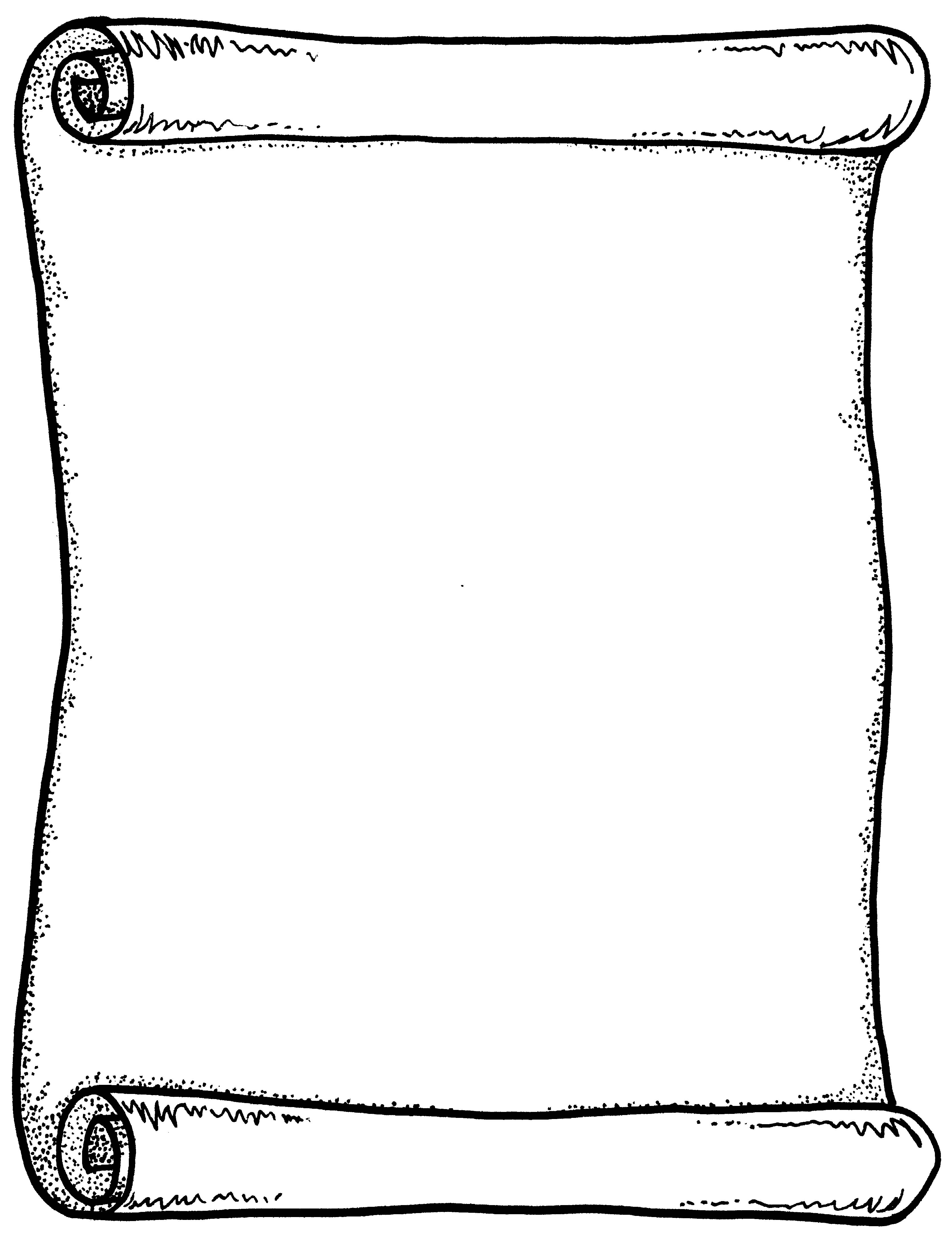 blank scroll clipart