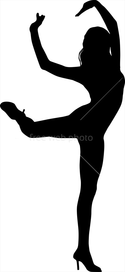 Silhouette of dancing woman :: Photo 3830 :: Download from 