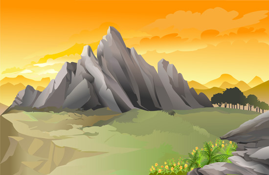 Mountain landscape vector