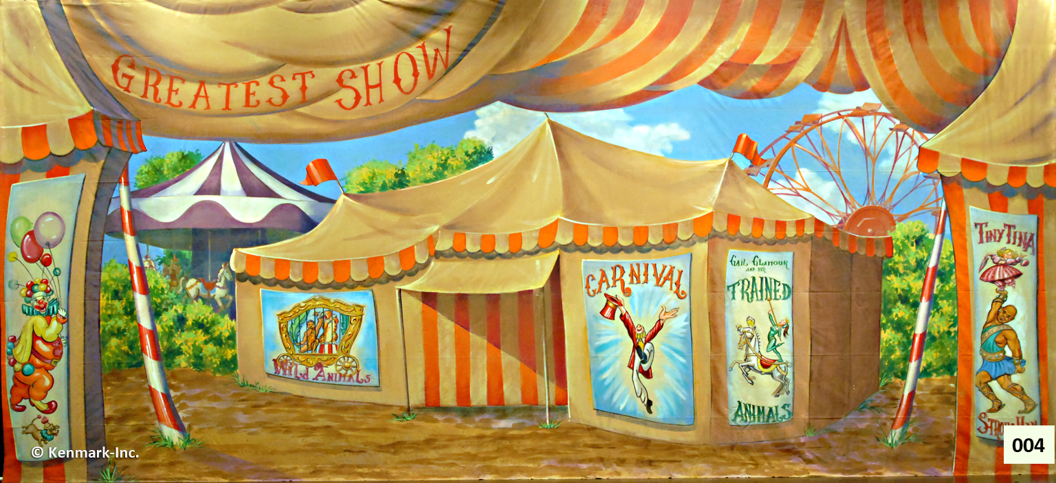 004d Circus Tent Interior Theatrical Backdrop Rentals By