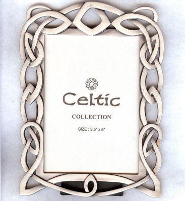 Pewter Celtic Frame (5x3.5) | Welsh Gifts | Pewter Celtic Frame 